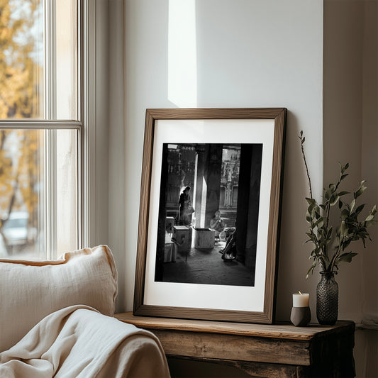 Monk On Break, Angkor Wat Print