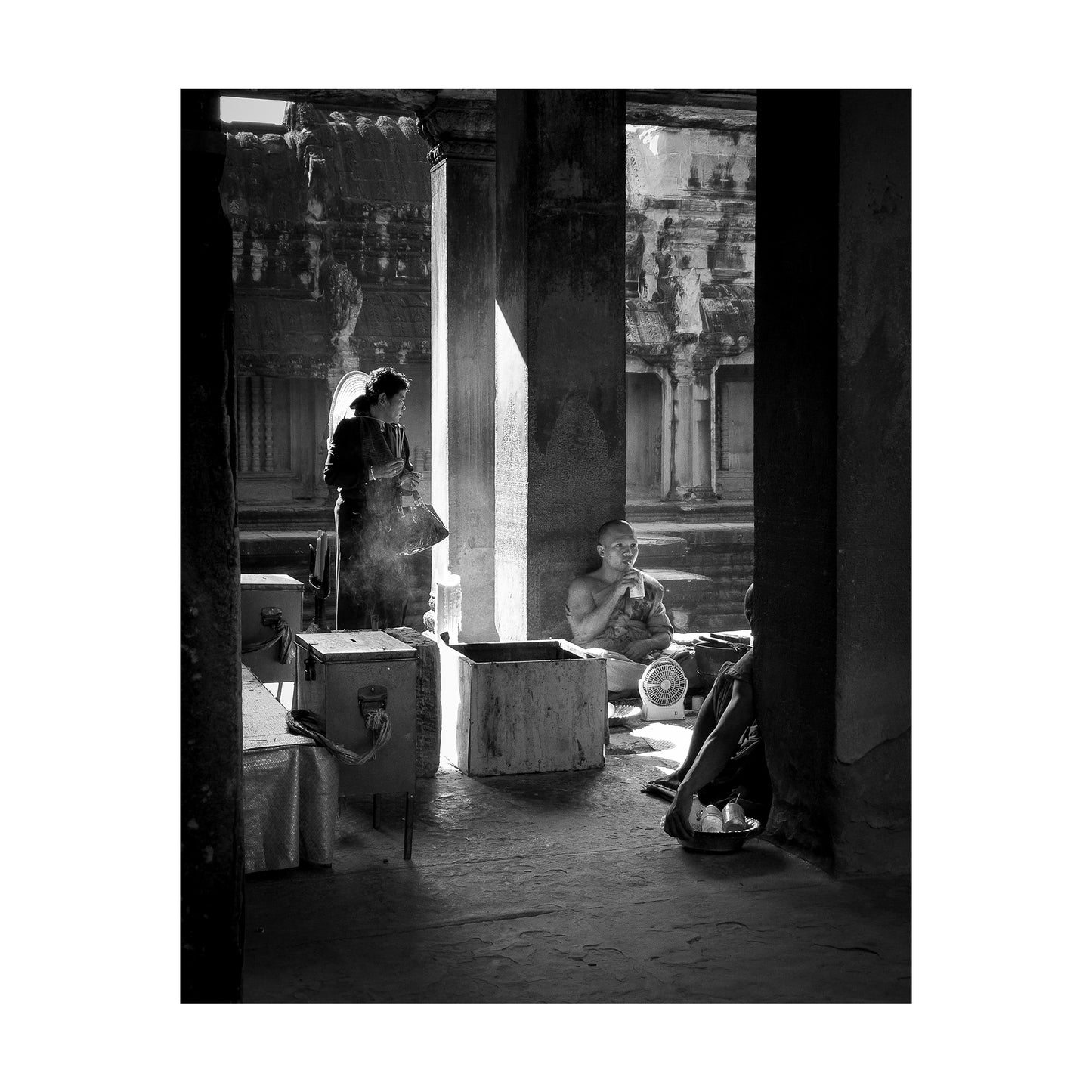 Monk On Break, Angkor Wat Print